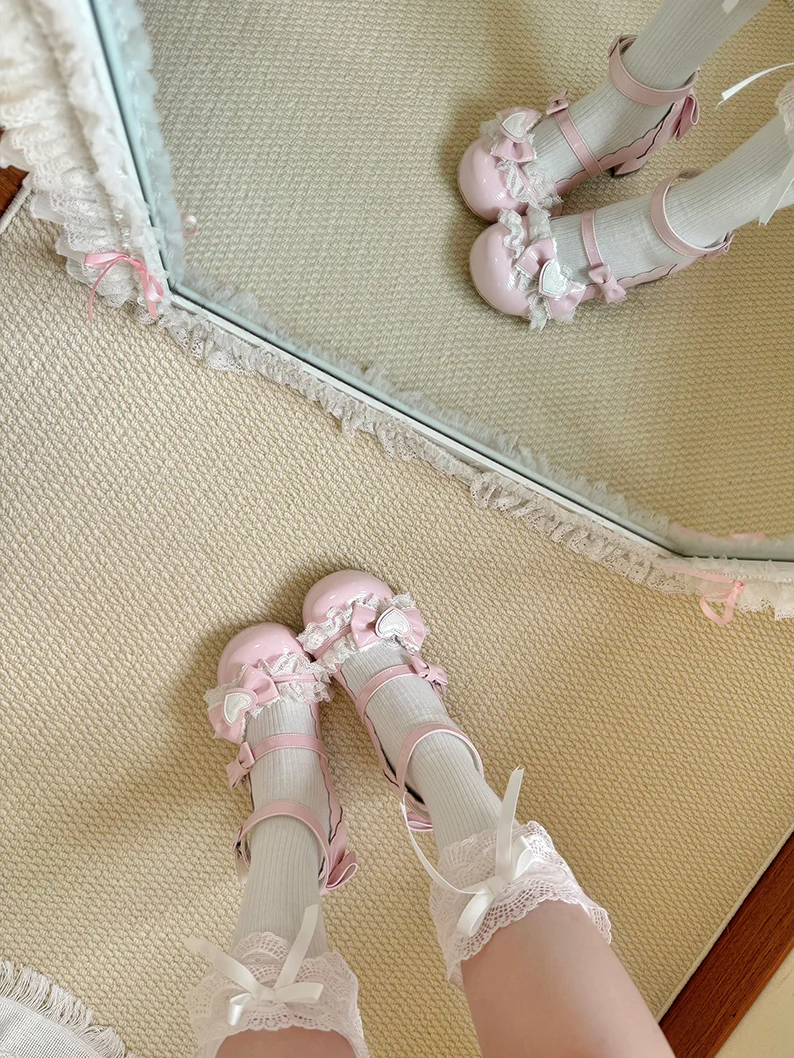 Aimee - Sakura - Sweet Lolita Heels Cute Mid-heel Mary Jane Shoes - Image 13