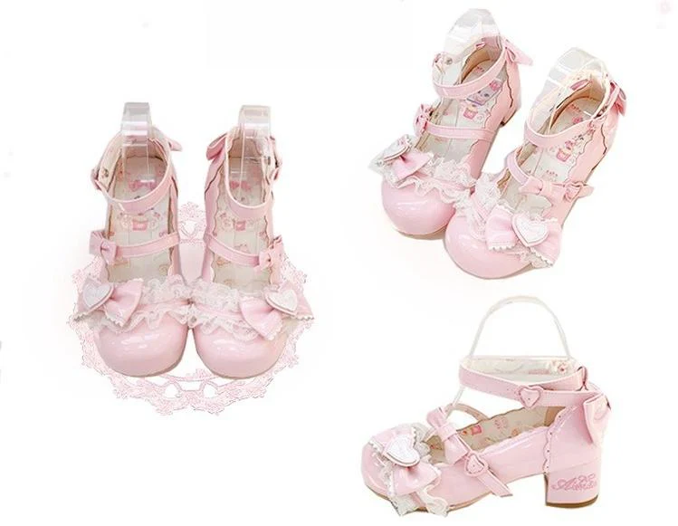 Aimee - Sakura - Sweet Lolita Heels Cute Mid-heel Mary Jane Shoes - Image 18