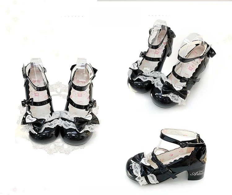 Aimee - Sakura - Sweet Lolita Heels Cute Mid-heel Mary Jane Shoes - Image 40
