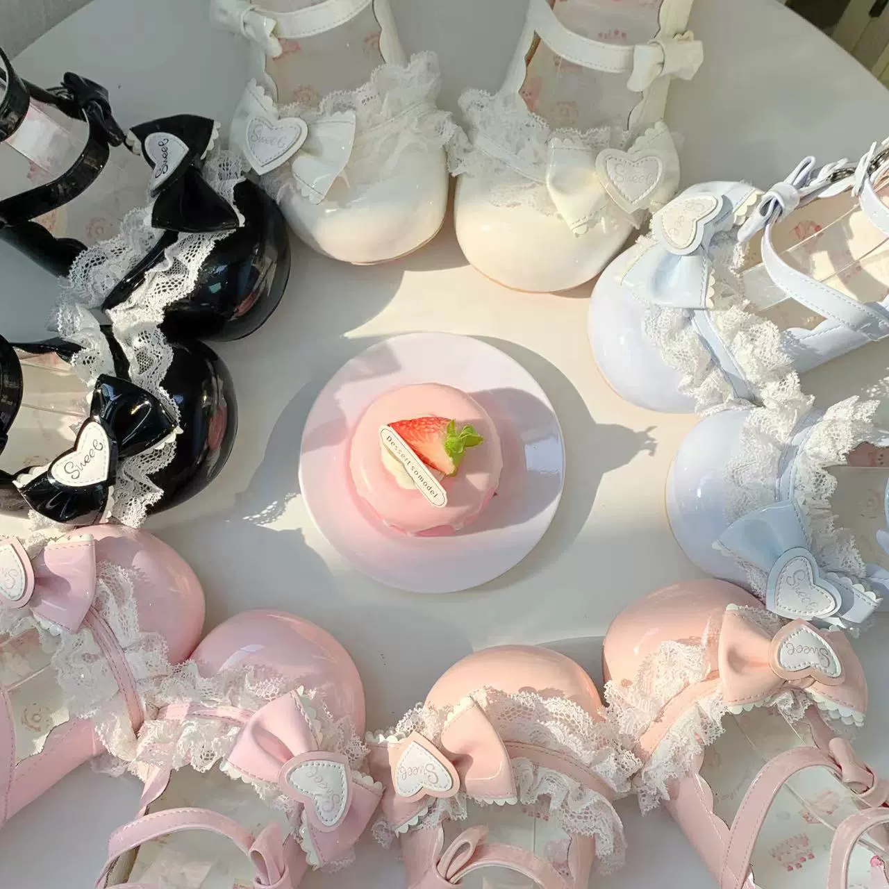 Aimee - Sakura - Sweet Lolita Heels Cute Mid-heel Mary Jane Shoes - Image 44