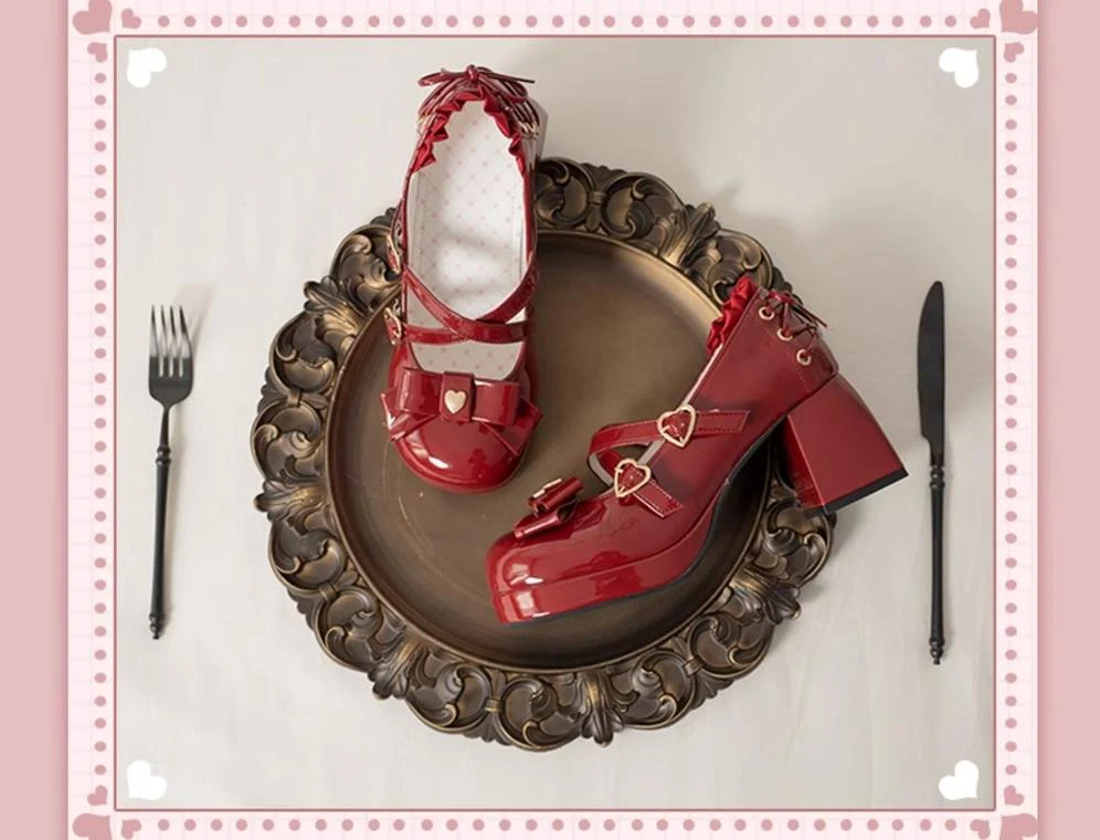 Milk Bun Bunny - Sweet Lolita High Heel Bow Princess Lolita Shoes - Image 12