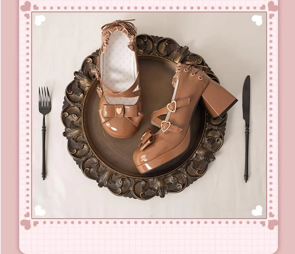 Milk Bun Bunny - Sweet Lolita High Heel Bow Princess Lolita Shoes - Image 24