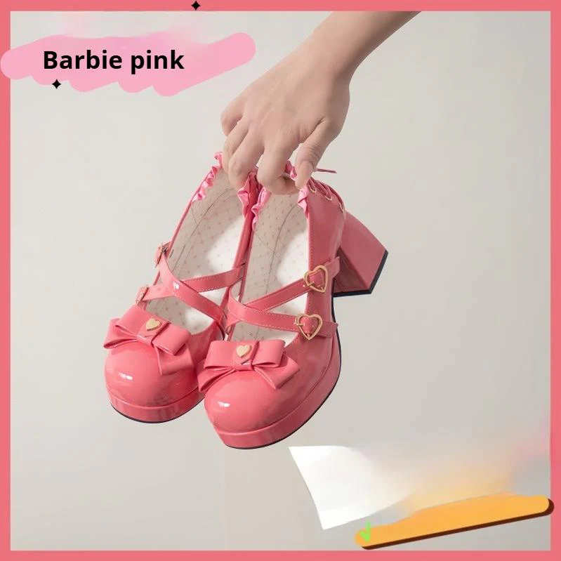Milk Bun Bunny - Sweet Lolita High Heel Bow Princess Lolita Shoes - Image 8