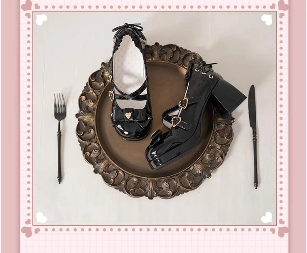 Milk Bun Bunny - Sweet Lolita High Heel Bow Princess Lolita Shoes - Image 9