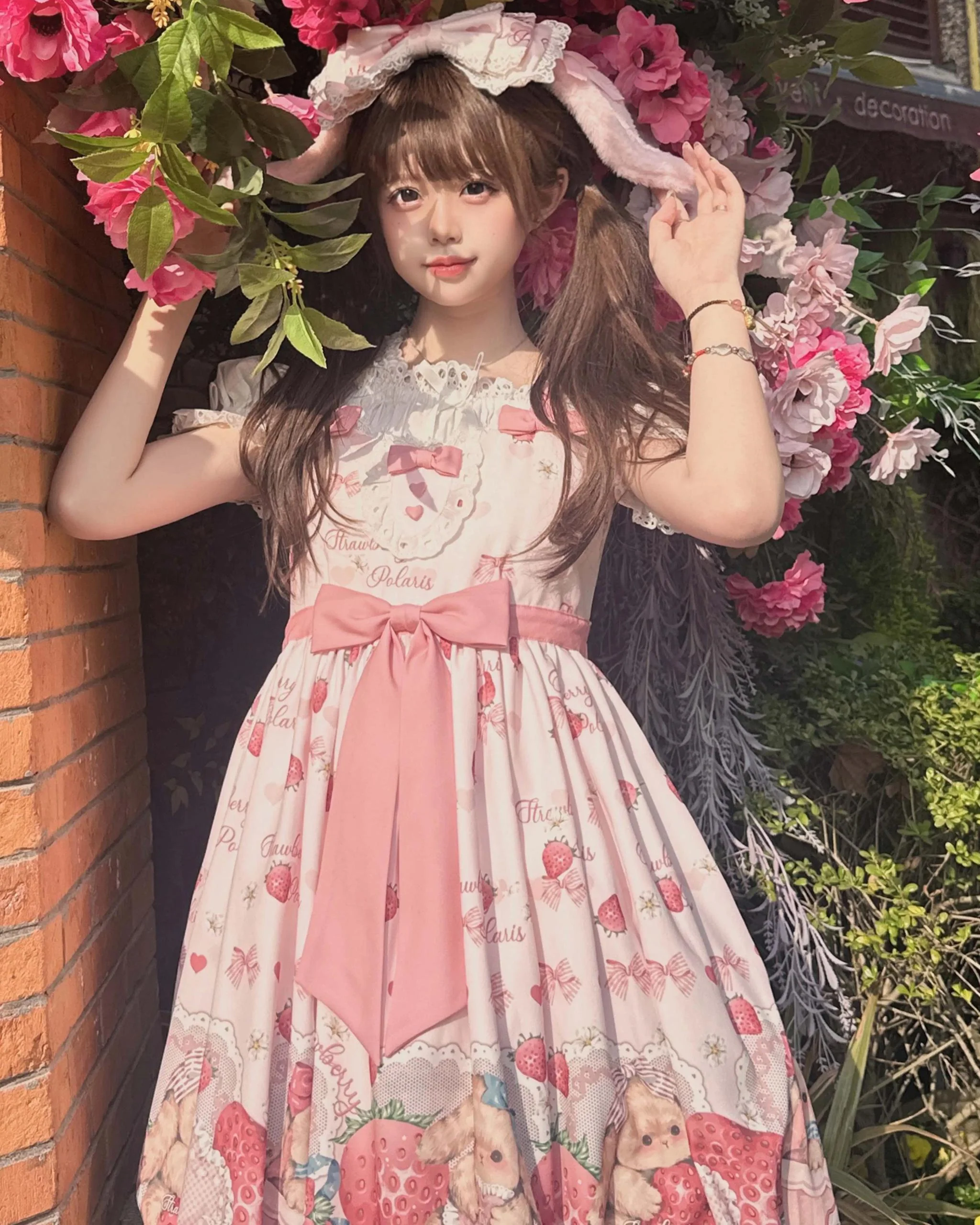Rabbit Berry Gift Box - Sweet Lolita JSK Pink Lolita Dress - Image 20