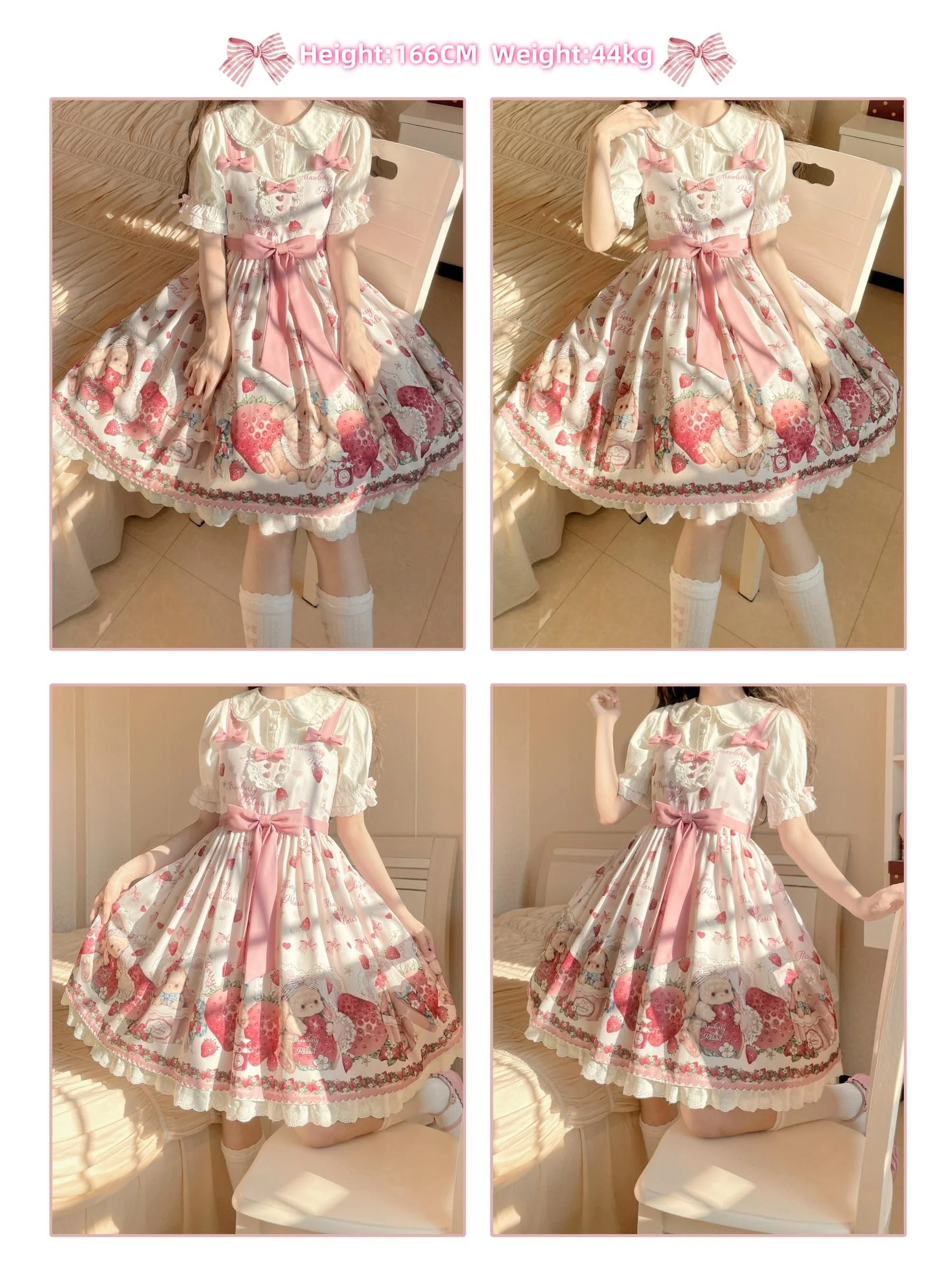 Rabbit Berry Gift Box - Sweet Lolita JSK Pink Lolita Dress - Image 29