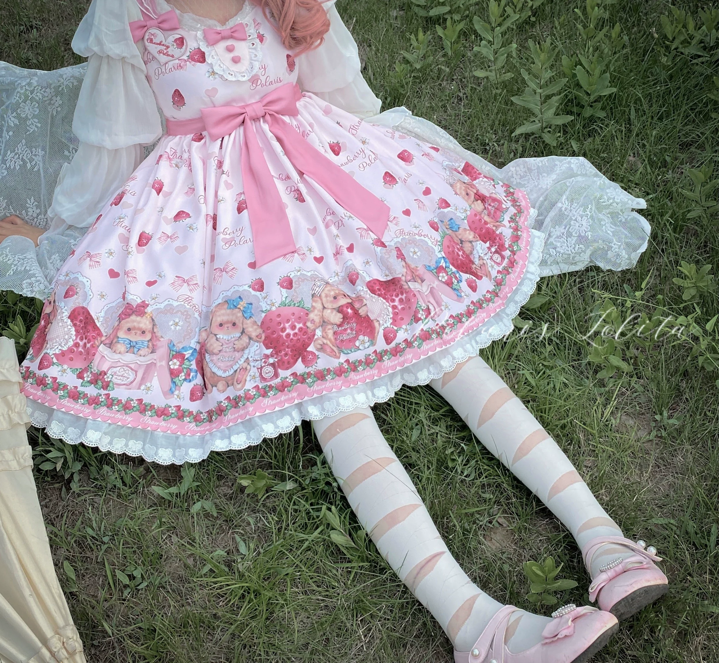 Rabbit Berry Gift Box - Sweet Lolita JSK Pink Lolita Dress - Image 41