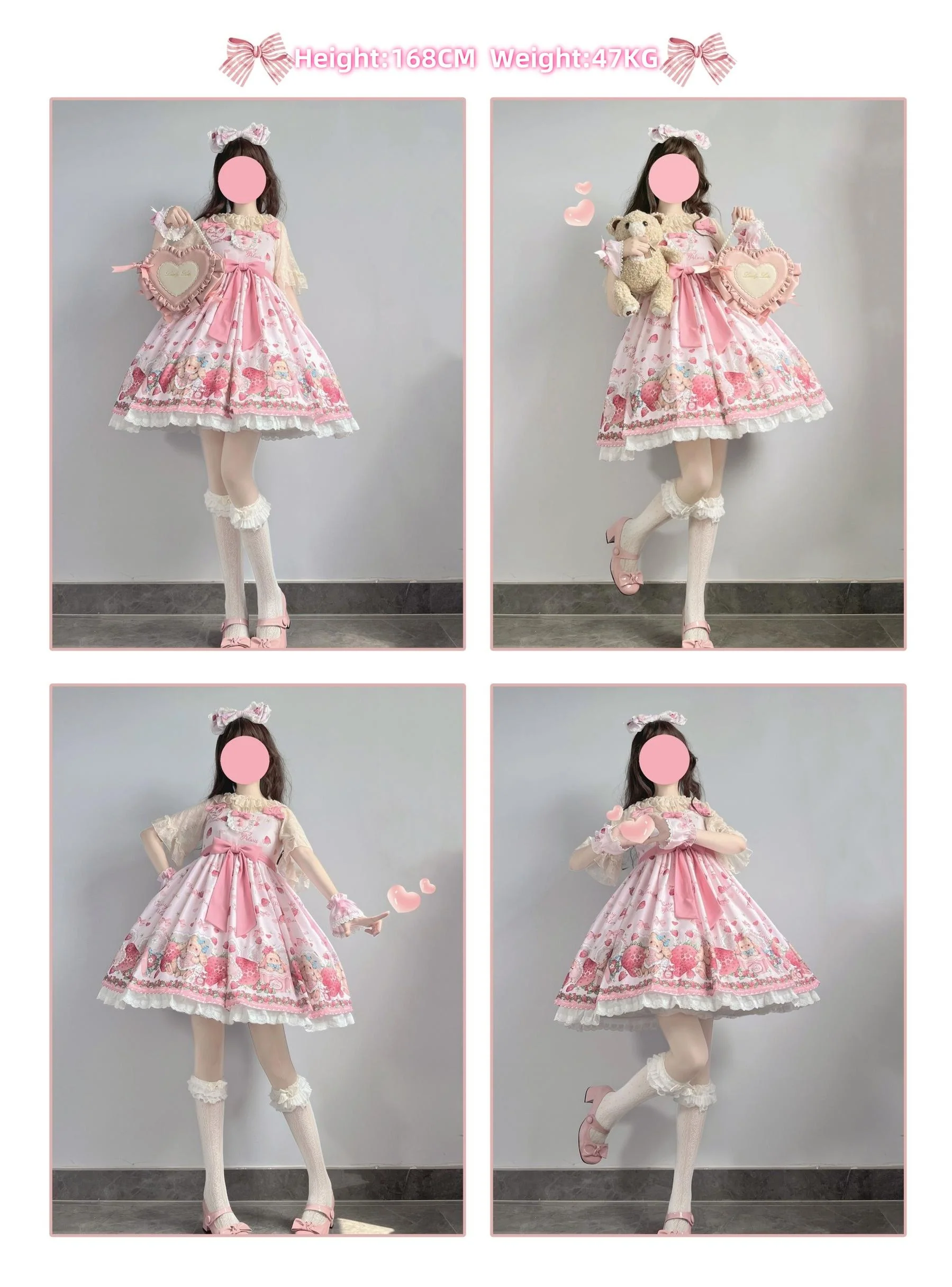 Rabbit Berry Gift Box - Sweet Lolita JSK Pink Lolita Dress - Image 42
