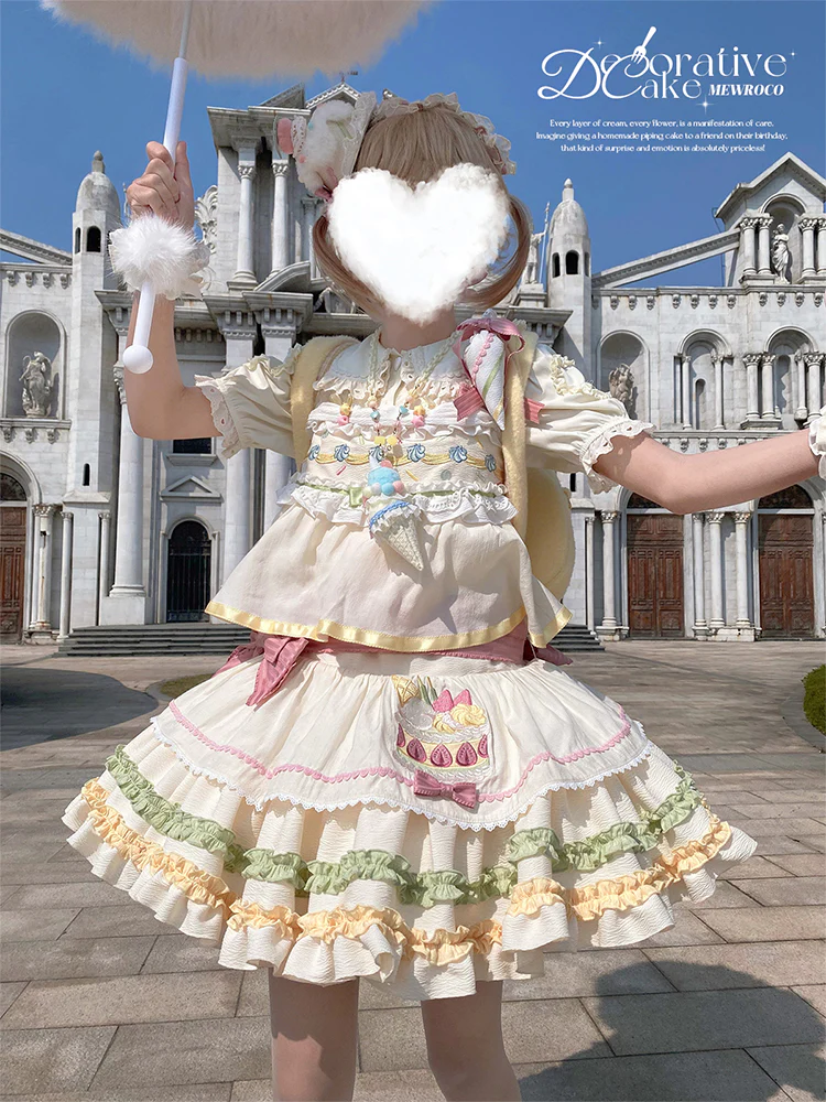 Decorative Cake - Sweet Lolita JSK Camisole Jumper Dress - Image 10