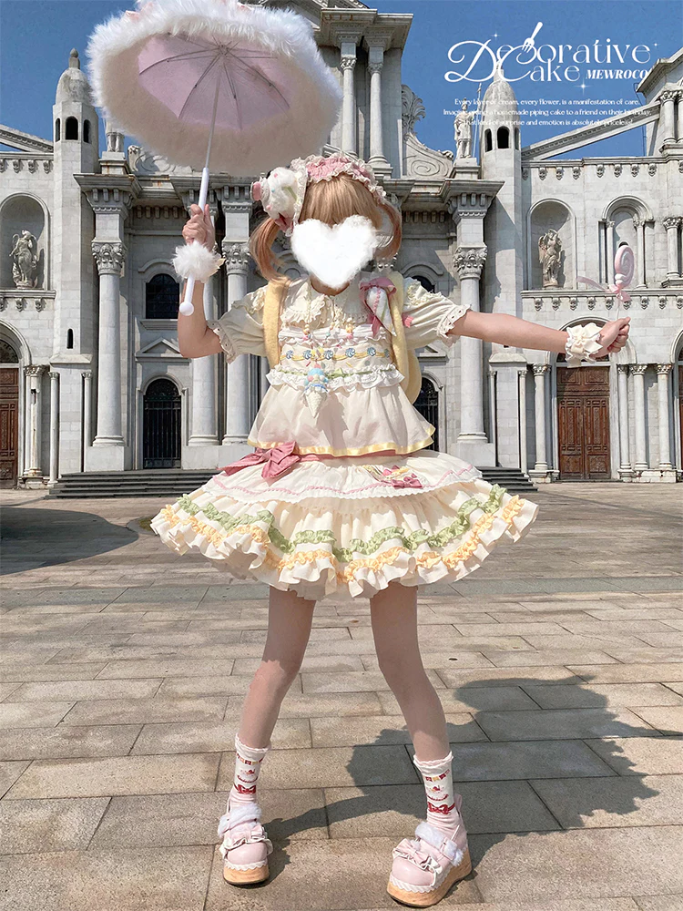 Decorative Cake - Sweet Lolita JSK Camisole Jumper Dress - Image 11