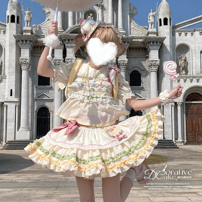 Decorative Cake - Sweet Lolita JSK Camisole Jumper Dress - Image 15