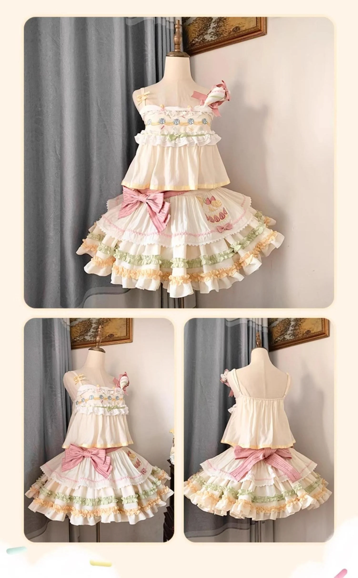 Decorative Cake - Sweet Lolita JSK Camisole Jumper Dress - Image 18