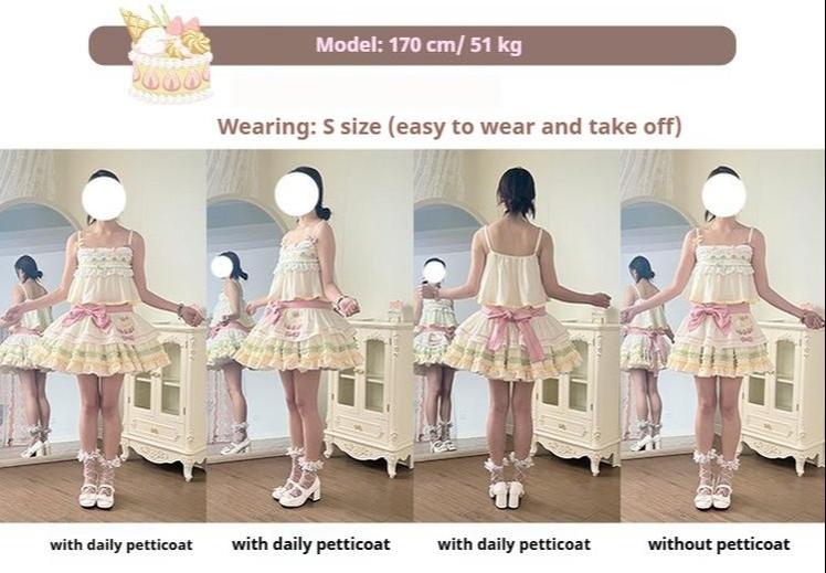 Decorative Cake - Sweet Lolita JSK Camisole Jumper Dress - Image 25