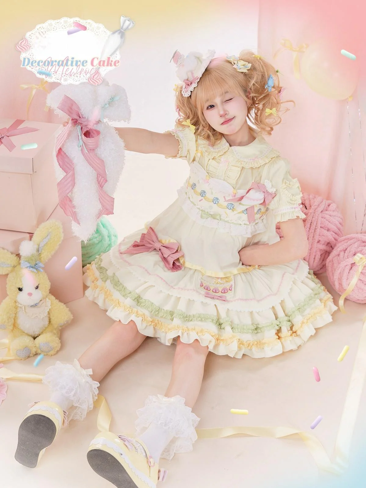 Decorative Cake - Sweet Lolita JSK Camisole Jumper Dress - Image 3