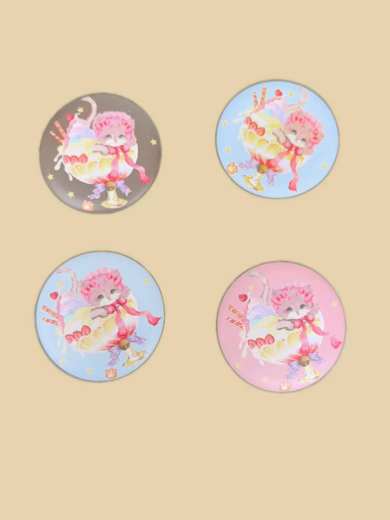 Cream Meow - Sweet Lolita JSK, Cat Print - Image 19