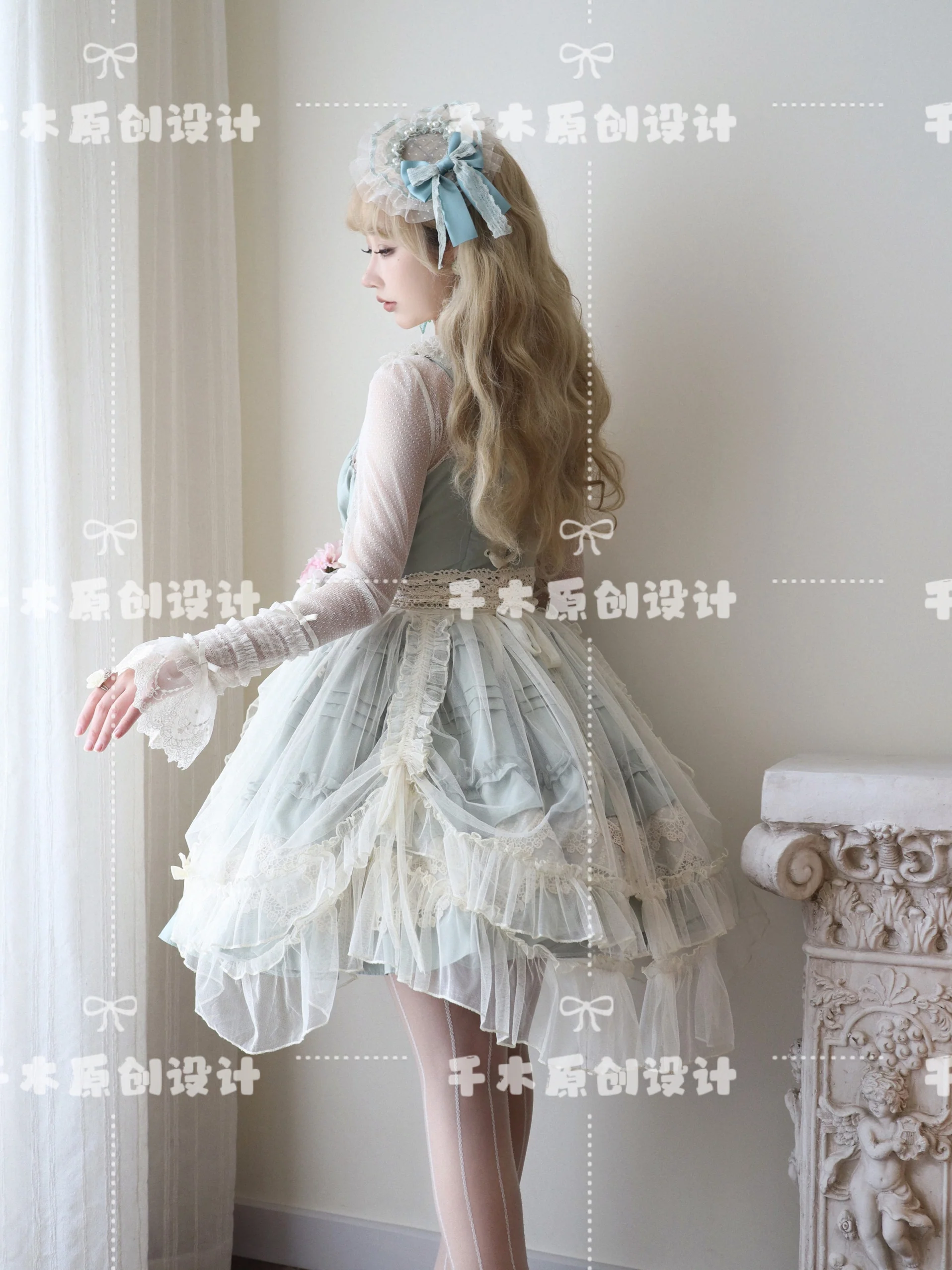 Qianmu - Vivian - Sweet Lolita JSK Doll Lolita Tiered Ruffles Dress - Image 12