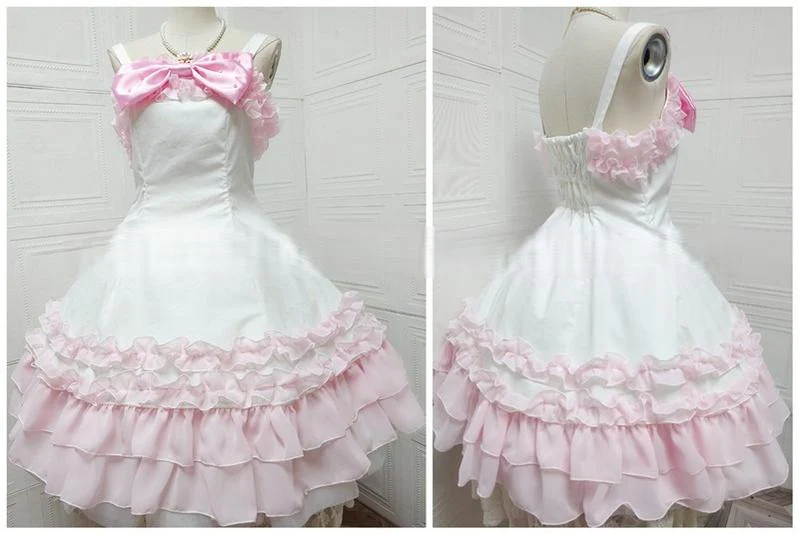Sweet Lolita JSK Dress, Back Shirring, Side Zipper - Image 6