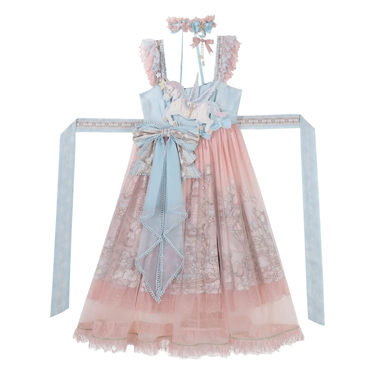 Designer Gift - CloudPlay - Sweet Lolita JSK Dress, Carousel Print - Image 12