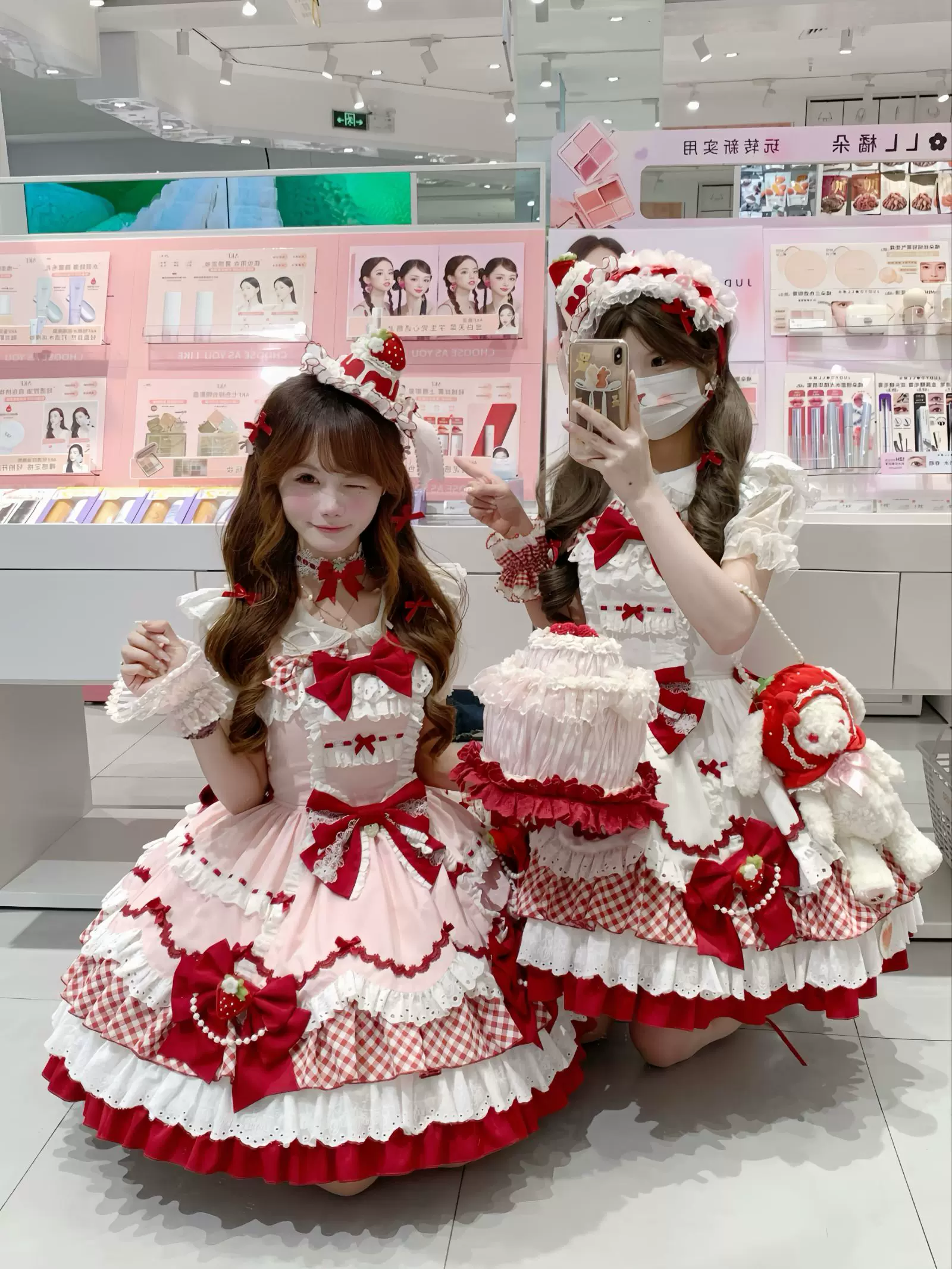 Berry Sweetheart - Sweet Lolita JSK Dress, Four Tiered Hem - Image 17