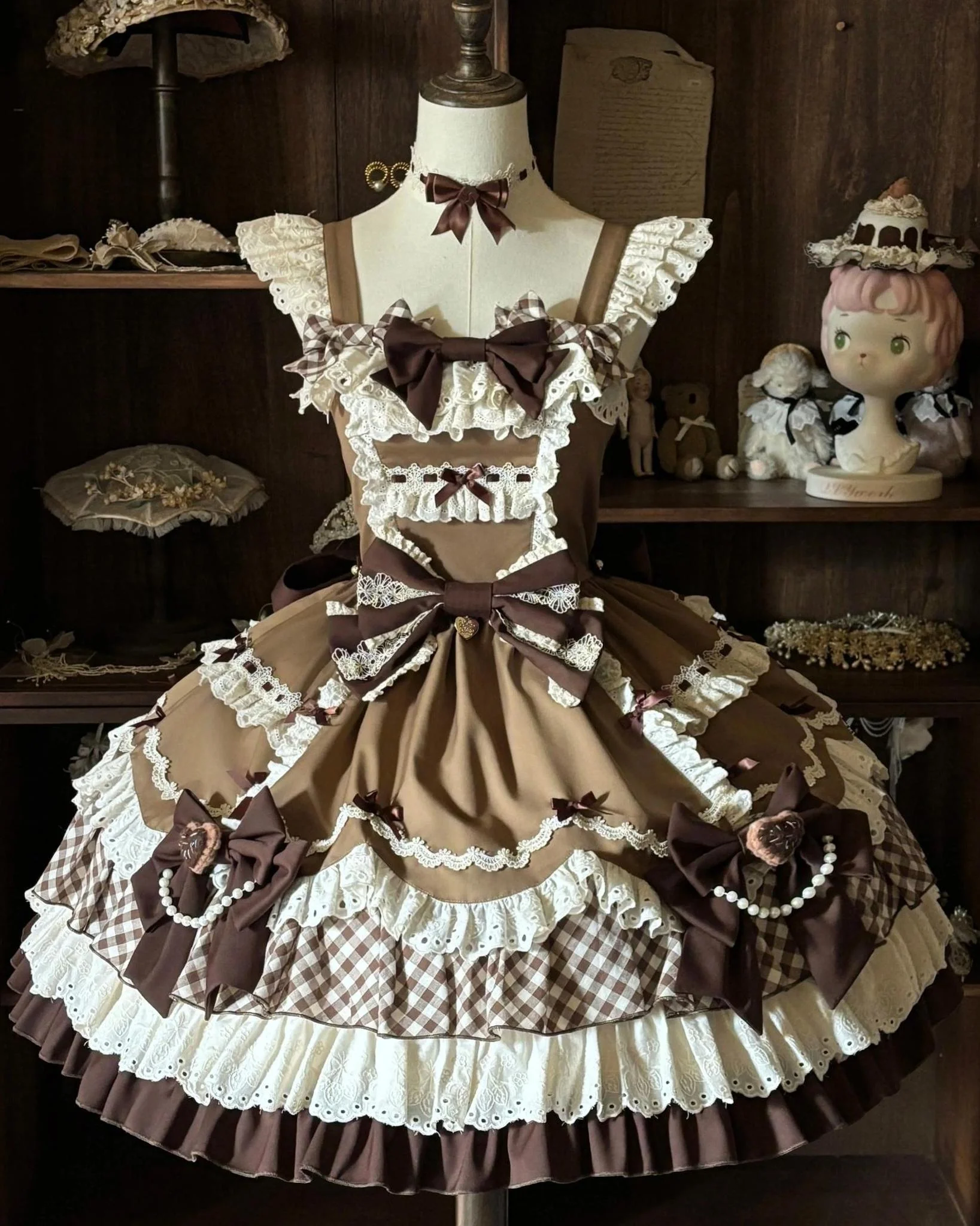 Berry Sweetheart - Sweet Lolita JSK Dress, Four Tiered Hem - Image 2