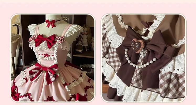 Berry Sweetheart - Sweet Lolita JSK Dress, Four Tiered Hem - Image 6