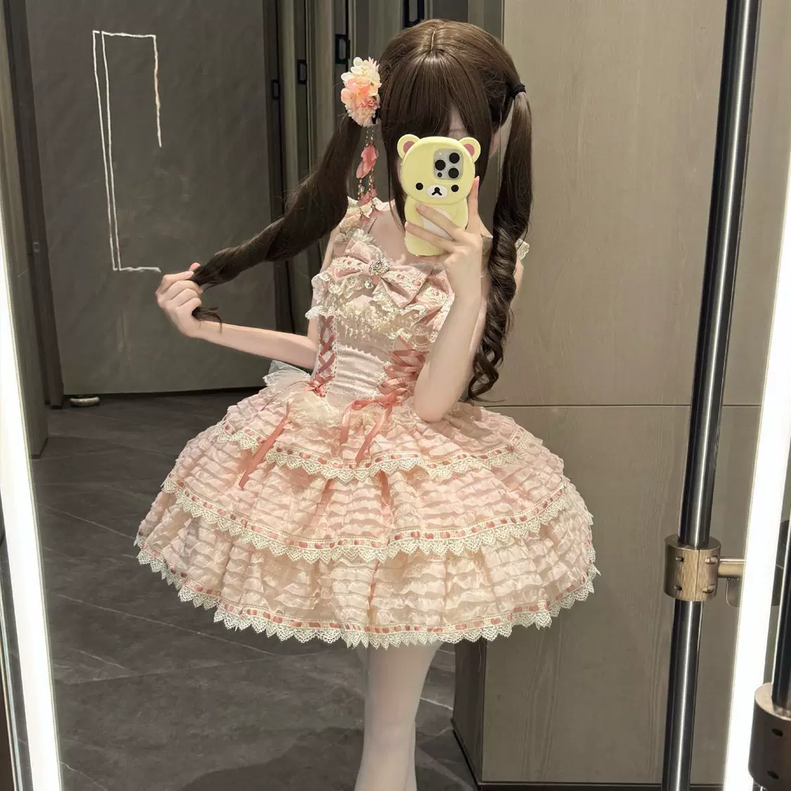 Floral Elegy - Sweet Lolita JSK Dress, Tiered Hem - Image 10