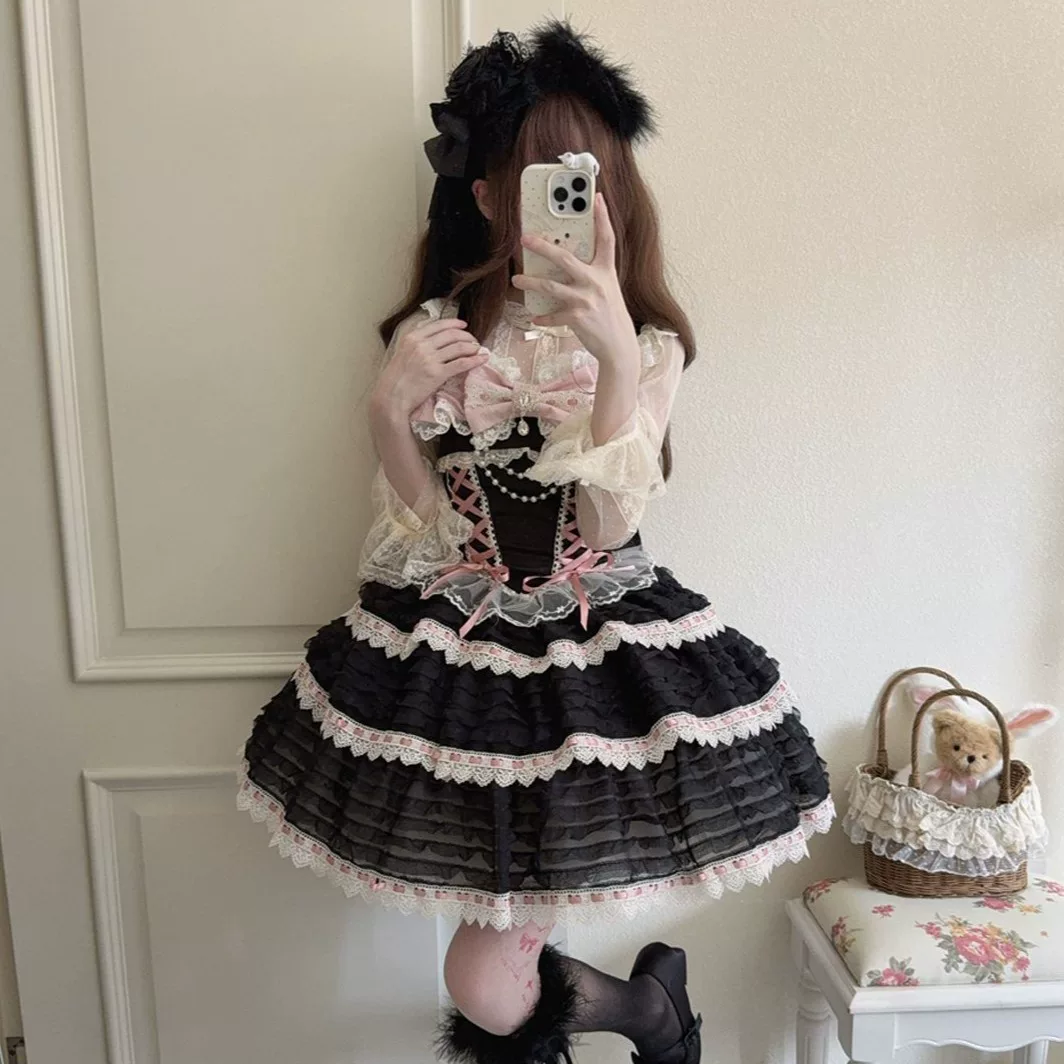 Floral Elegy - Sweet Lolita JSK Dress, Tiered Hem - Image 22