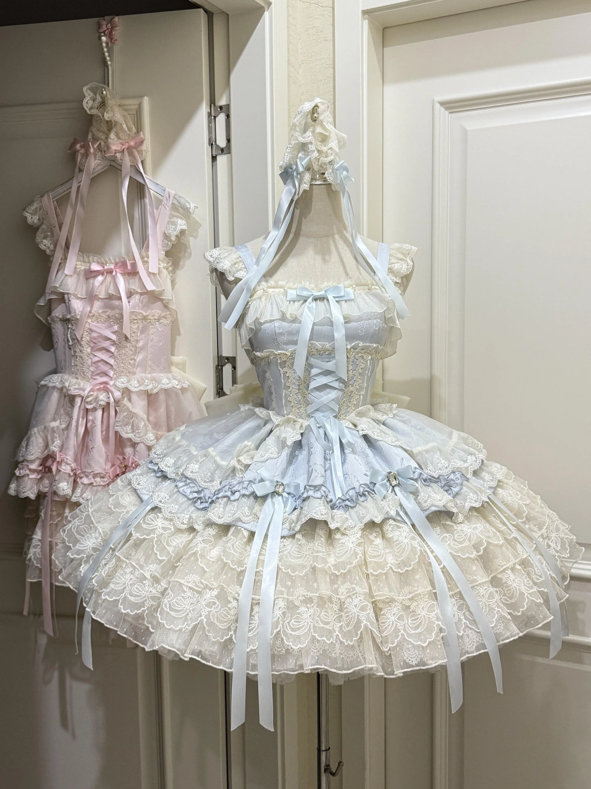 Ribbons of Love - Sweet Lolita JSK Dress, Tiered Ruffles - Image 37
