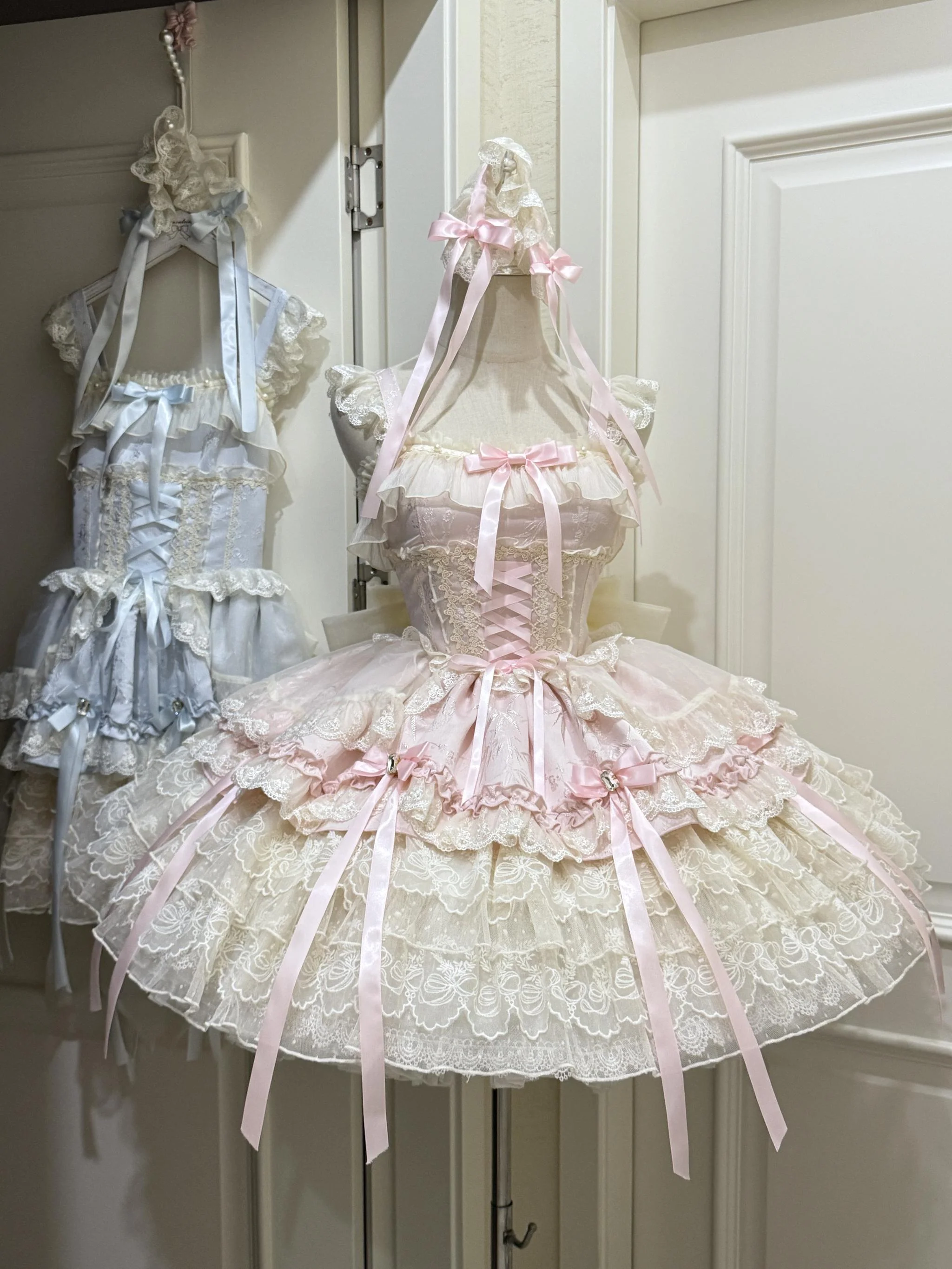 Ribbons of Love - Sweet Lolita JSK Dress, Tiered Ruffles - Image 39