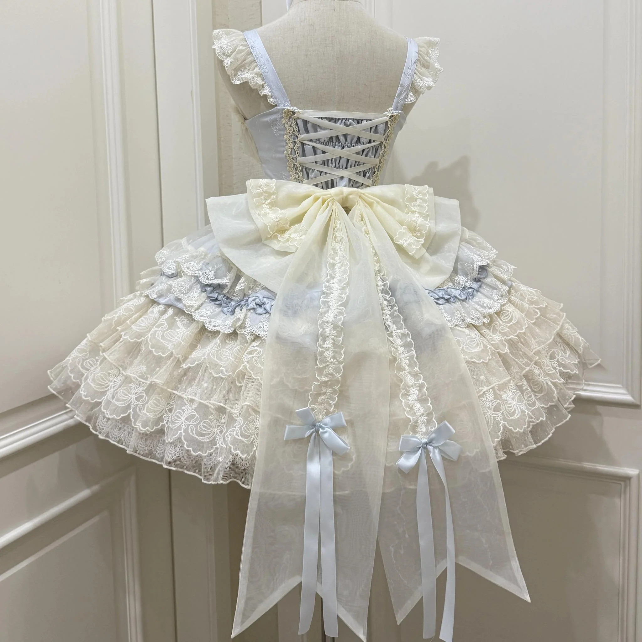 Ribbons of Love - Sweet Lolita JSK Dress, Tiered Ruffles - Image 41