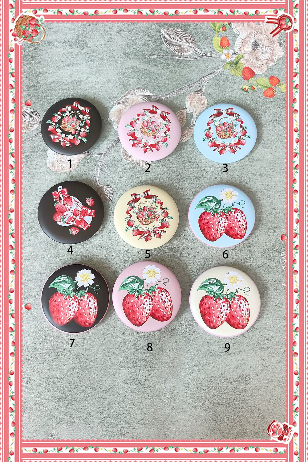 Strawberry Culinary Maiden - Sweet Lolita JSK Dress With Strawberry Floral Print - Image 15