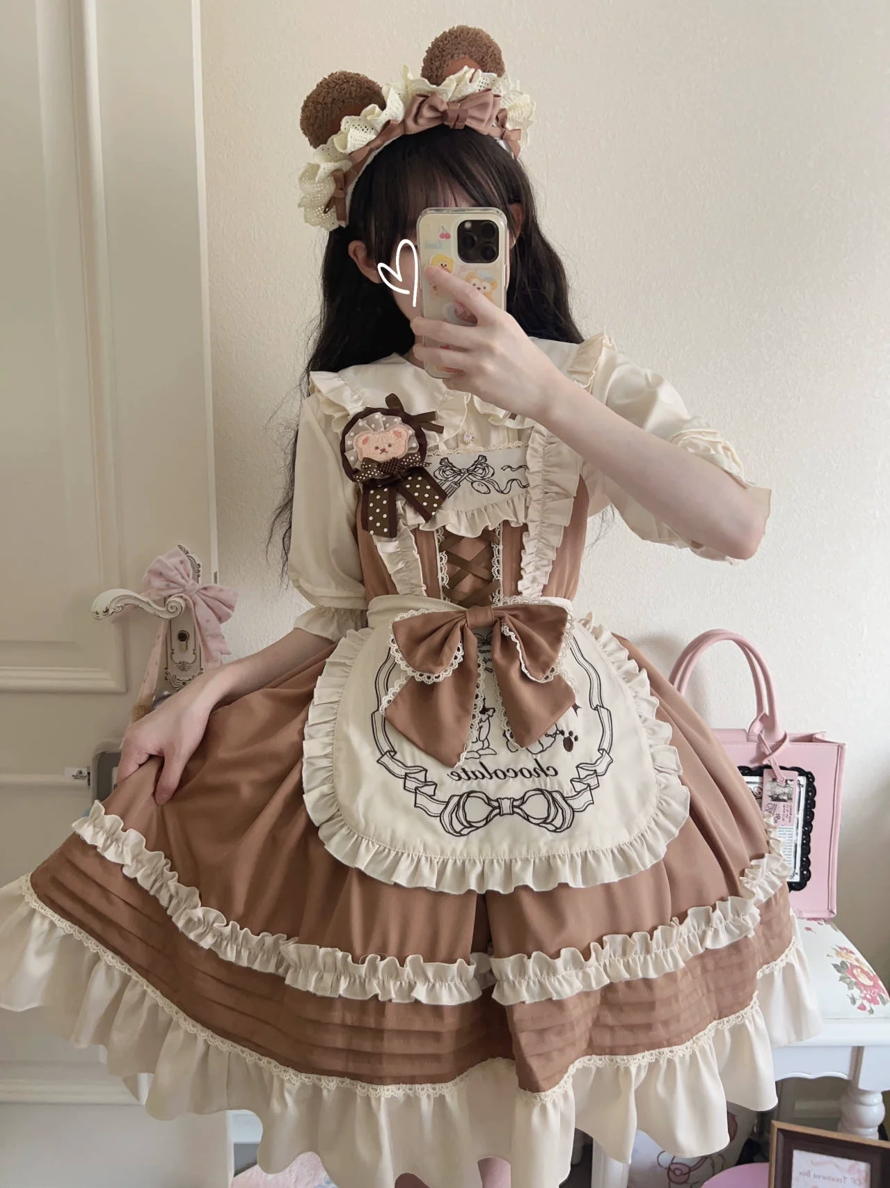 Sweet Layered Cake - Sweet Lolita JSK with Detachable Apron - Image 2