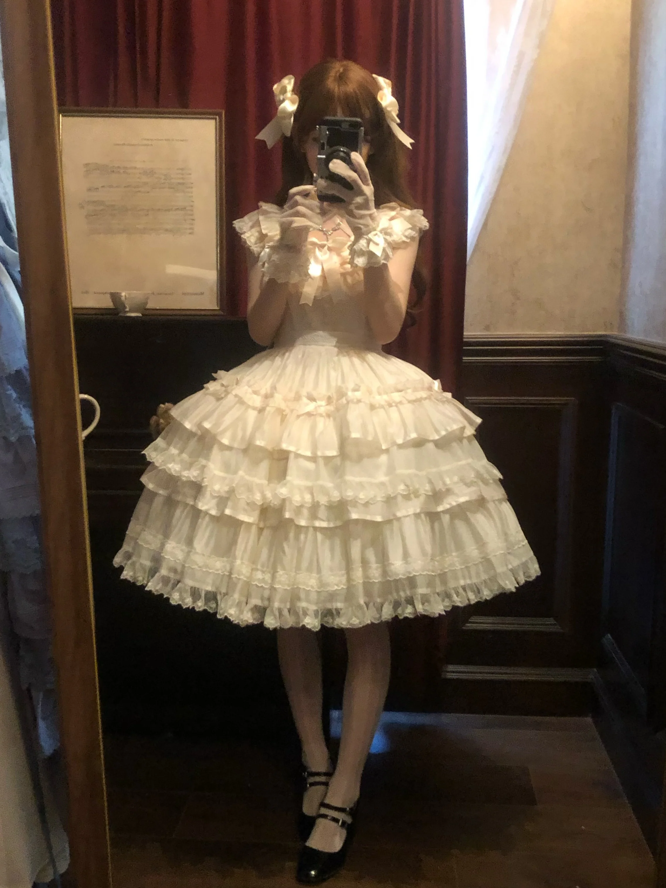 Summer Evening Banquet - Sweet Lolita JSK with Tiered Ruffle Design and Hat - Image 22