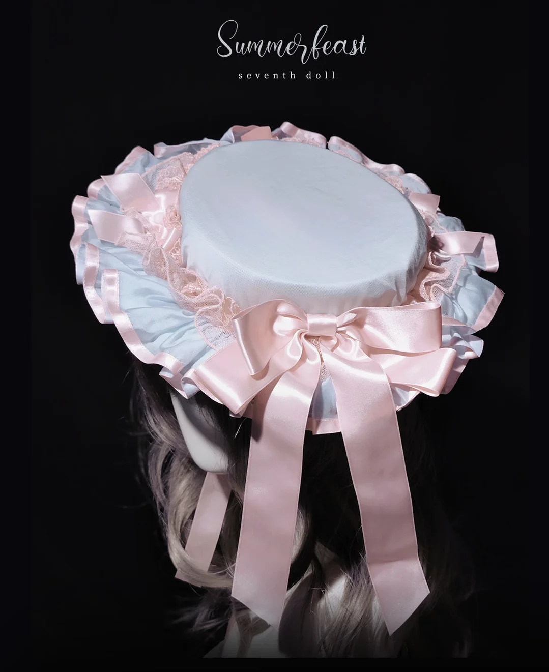 Summer Evening Banquet - Sweet Lolita JSK with Tiered Ruffle Design and Hat - Image 27