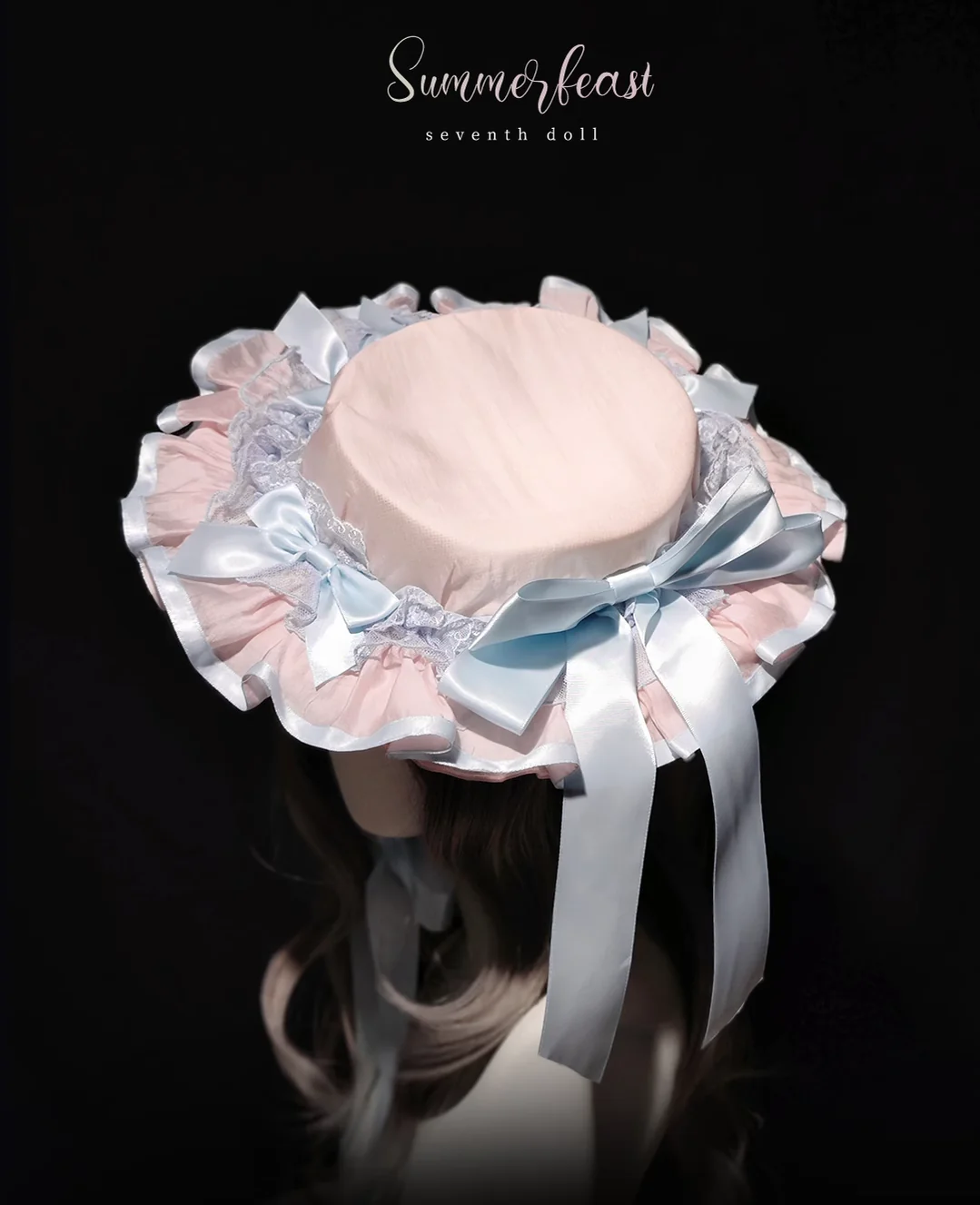 Summer Evening Banquet - Sweet Lolita JSK with Tiered Ruffle Design and Hat - Image 28