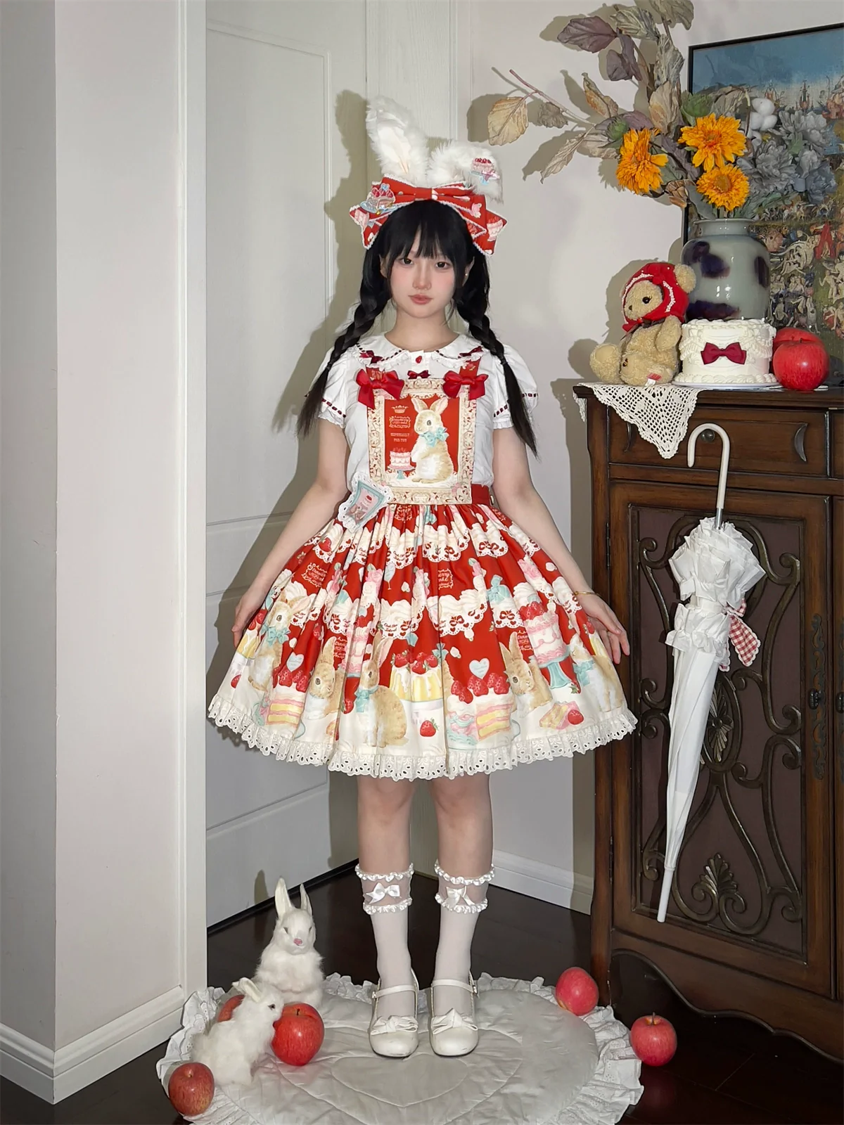 Honey Bunny Cake - Sweet Lolita JSK/OP/Strap SK/Shirt - Image 12