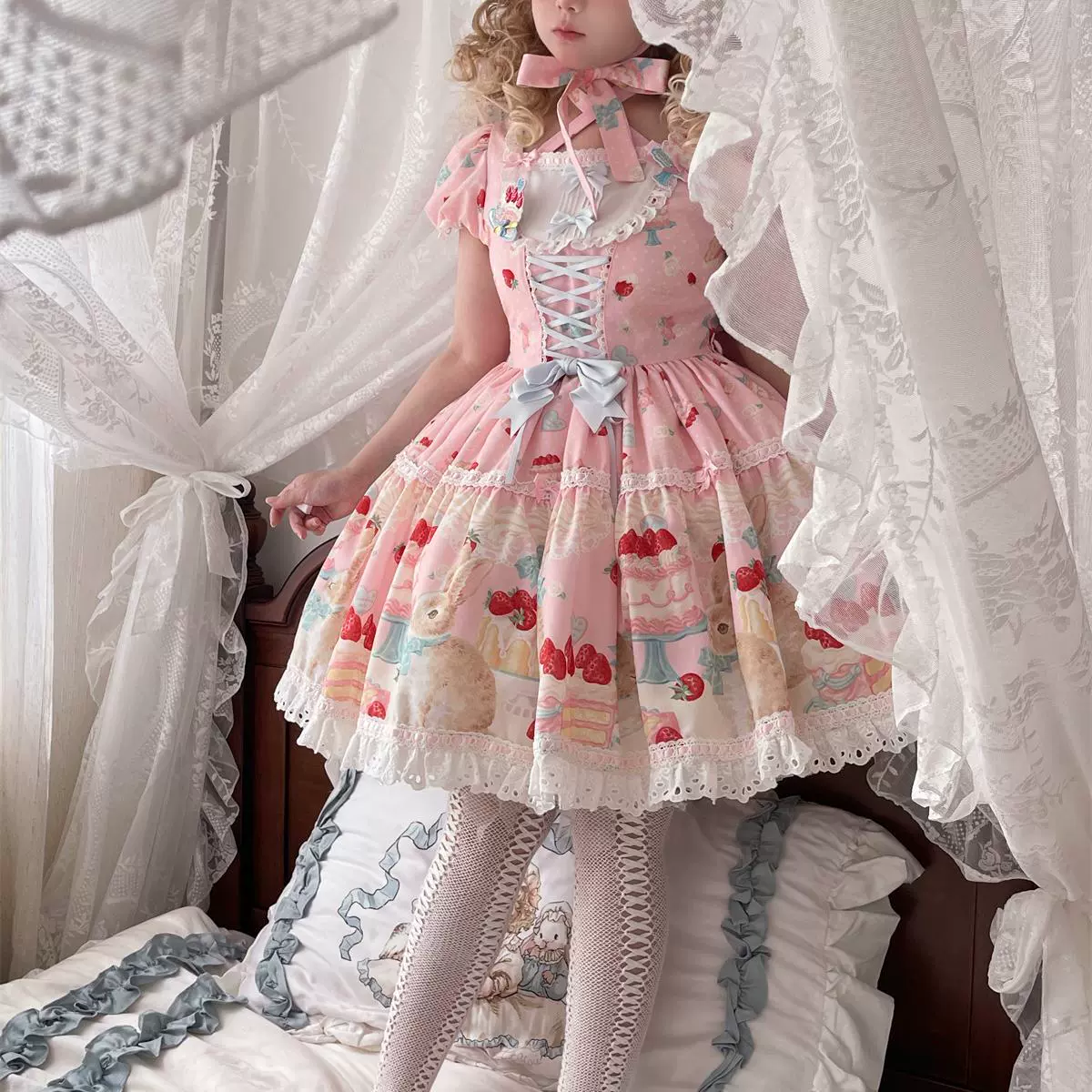 Honey Bunny Cake - Sweet Lolita JSK/OP/Strap SK/Shirt - Image 133
