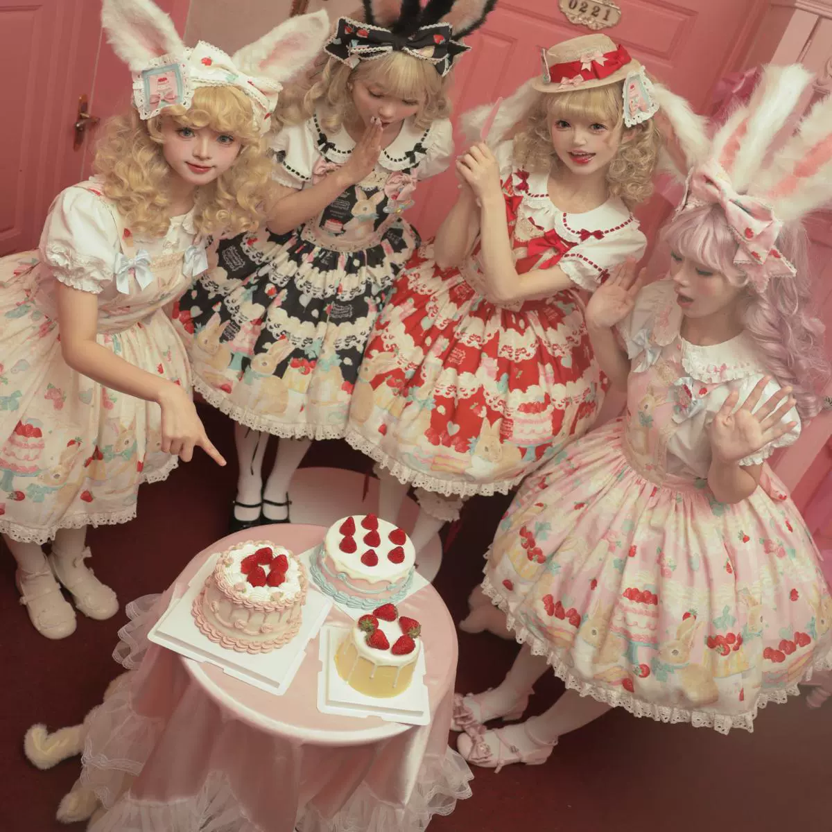 Honey Bunny Cake - Sweet Lolita JSK/OP/Strap SK/Shirt - Image 155