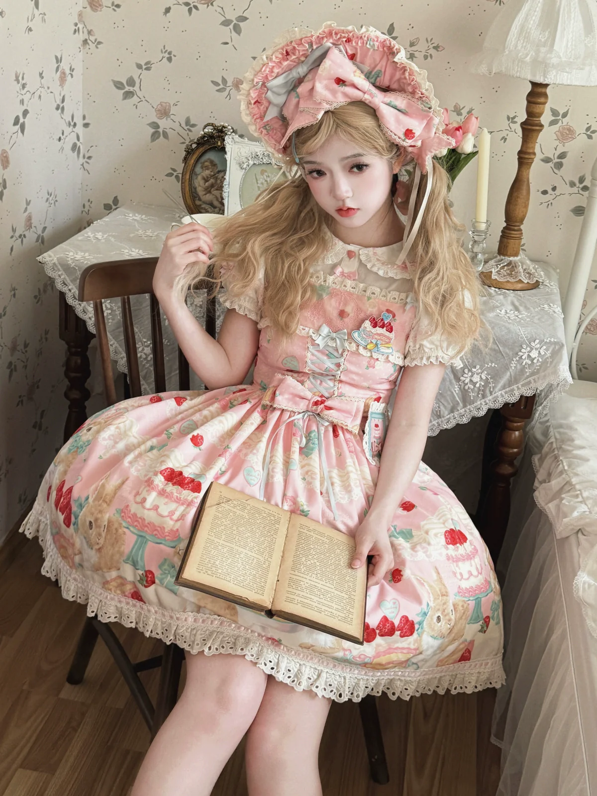Honey Bunny Cake - Sweet Lolita JSK/OP/Strap SK/Shirt - Image 163