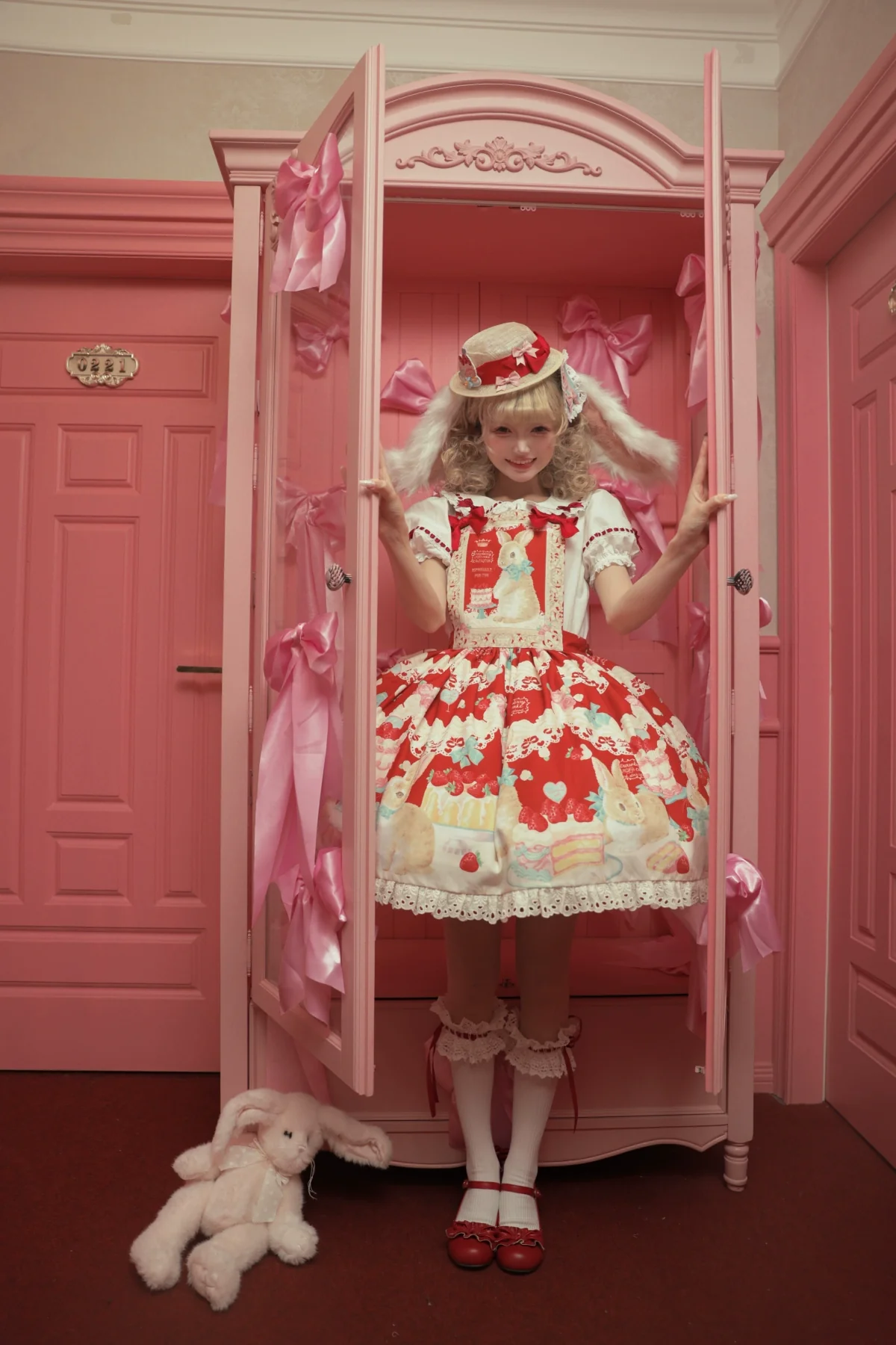 Honey Bunny Cake - Sweet Lolita JSK/OP/Strap SK/Shirt - Image 47