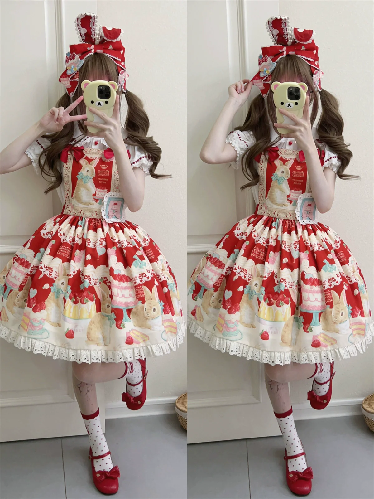 Honey Bunny Cake - Sweet Lolita JSK/OP/Strap SK/Shirt - Image 5