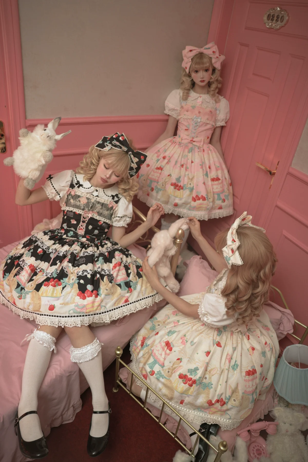 Honey Bunny Cake - Sweet Lolita JSK/OP/Strap SK/Shirt - Image 78