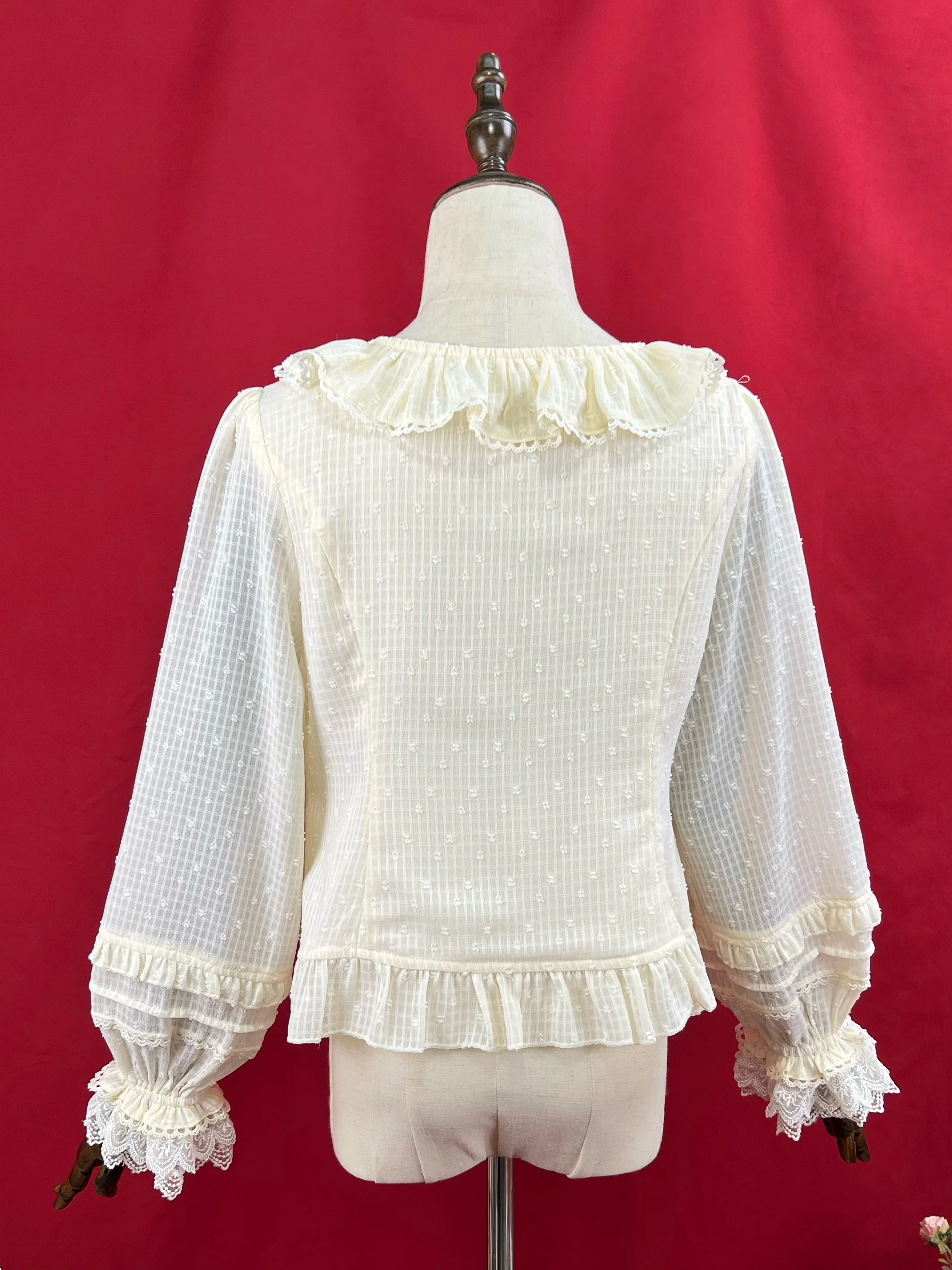 Sweet Lolita Light Cardigan White Apricot Summer Cover-Up - Image 13