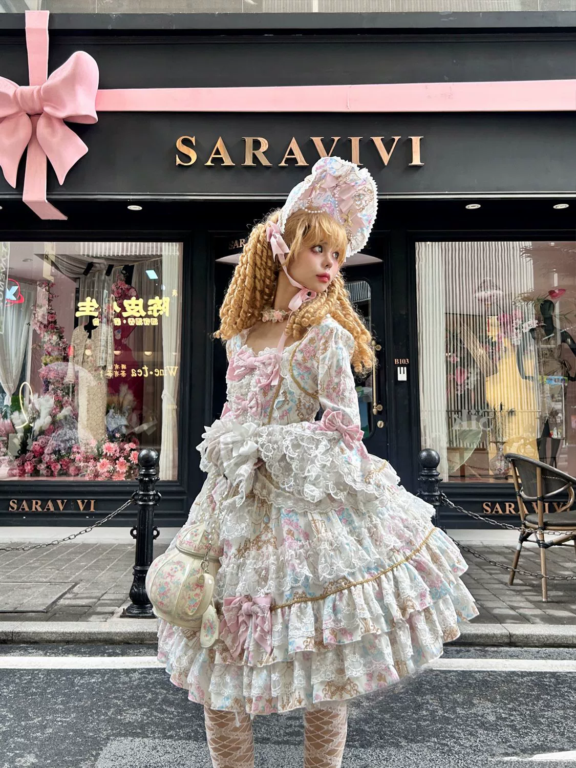 Hanguliang - Candlelight Sonata - Sweet Lolita Long Sleeve OP, Tiered Ruffles - Image 8