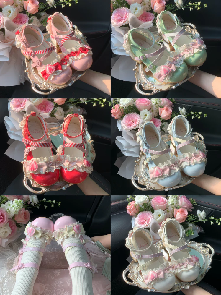Aimee - Strawberry Limited 2.0 - Sweet Lolita Mary Jane Heel Shoes - Image 14