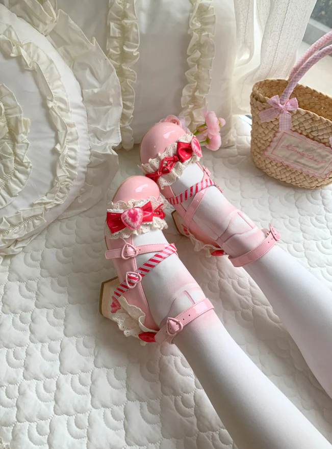 Aimee - Strawberry Limited 2.0 - Sweet Lolita Mary Jane Heel Shoes - Image 7