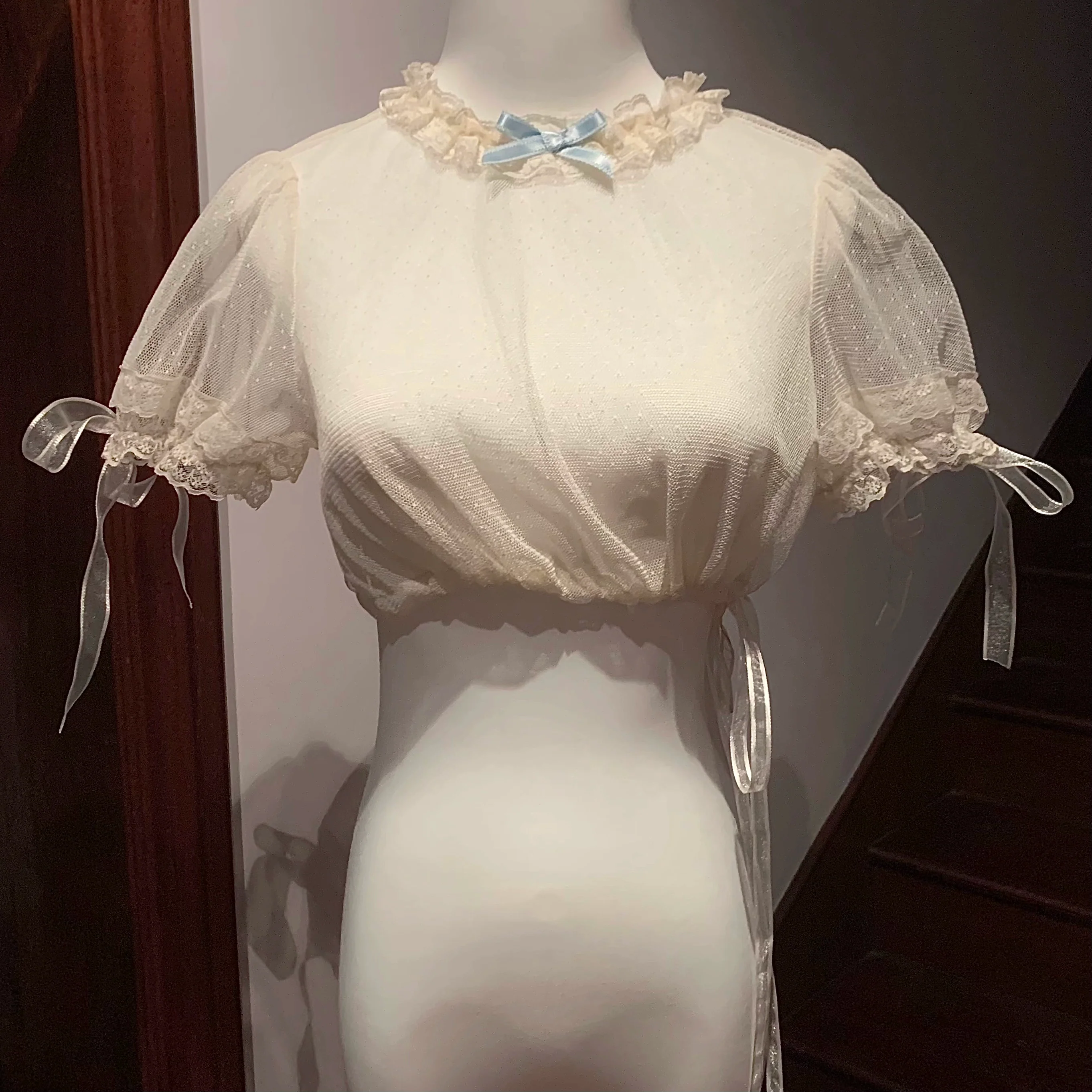 Buling Moon - Ballet Elegance - Sweet Lolita Mini JSK Set with Tulle Shirt and Headdress - Image 18
