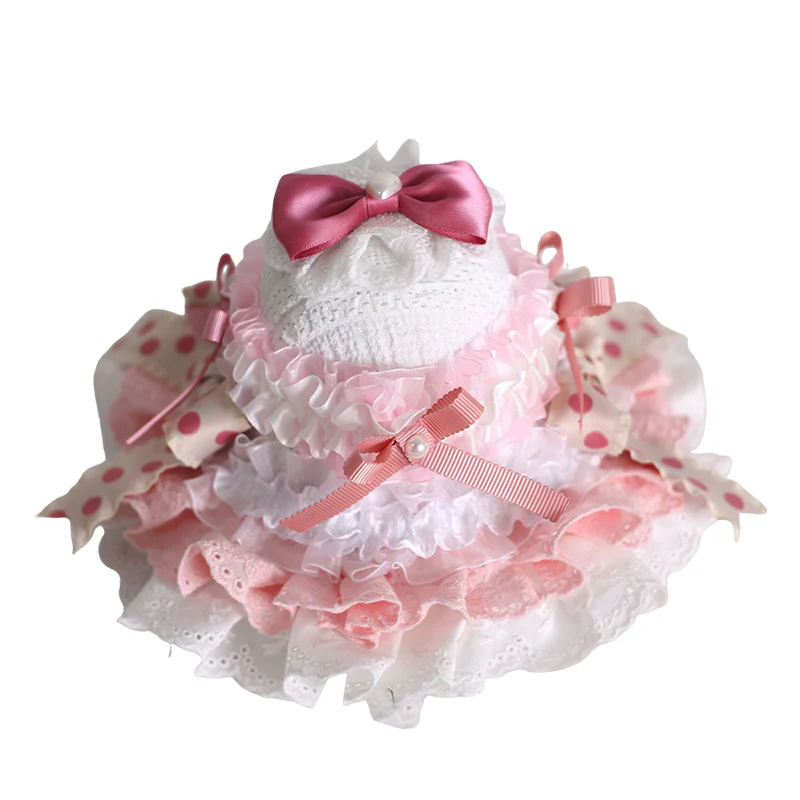 Xiaogui - Sweet Lolita Mini Top Hat with Double-layered Cake Shape - Image 6