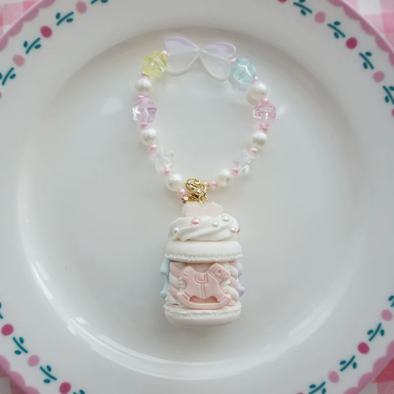 Sweet Lolita Necklace Carousel Cream Macaron Bag Pendant - Image 12