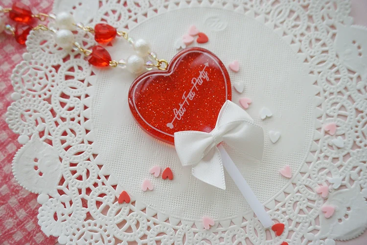 Sweet Lolita Necklace Heart-Shaped Lollipop Necklace - Image 8